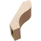 Ekena Millwork 5-inch W x 14-inch D x 14-inch H Geneva Rough Cedar Woodgrain TimberThane Knee Brace, Primed BRCUR05X14X14GNVRCPR - alternate 5